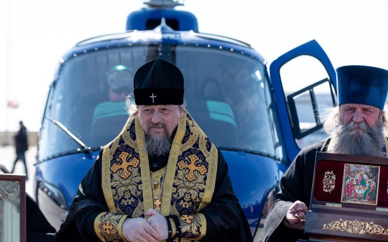 По границам Святого Белогорья митрополит Иоанн совершил воздушный Крестный ход