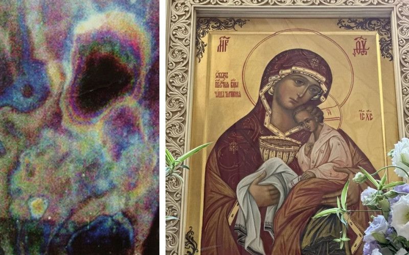 Чудотворный образ, родившийся на стекле: история иконы Божией Матери «Чаша Терпения»