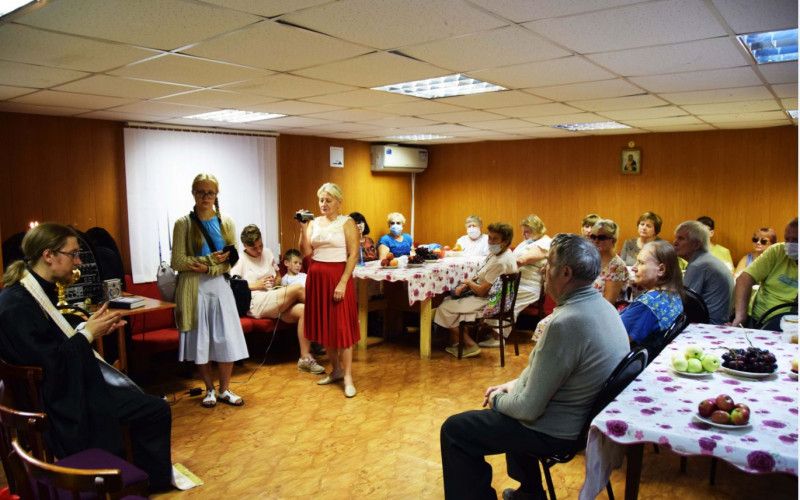 На встрече с батюшкой