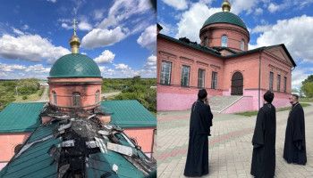 Старинный храм под Новым Осколом устоял при атаке БПЛА