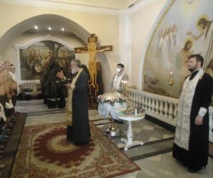 В преддверии праздника Дня защитника Отечества в Спасо-Преображенском кафедральном соборе состоялось Крещение курсантов Учебного Центра ВКС