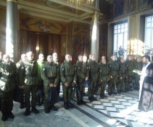 В преддверии праздника Дня защитника Отечества в Спасо-Преображенском кафедральном соборе состоялось Крещение курсантов Учебного Центра ВКС