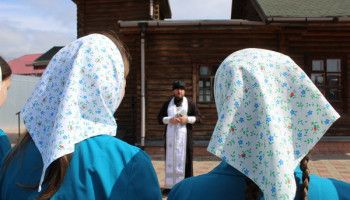 Благодарственный молебен о окончании учебного года в Новооскольской воспитательной колонии