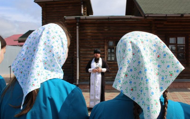 Благодарственный молебен о окончании учебного года в Новооскольской воспитательной колонии