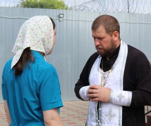 Благодарственный молебен о окончании учебного года в Новооскольской воспитательной колонии