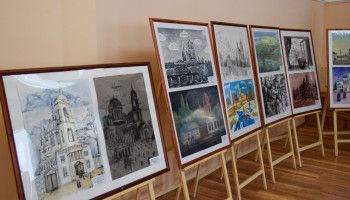 Юные художники изобразили утраченные храмы Старого Оскола