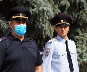 Сводный отряд белгородской полиции торжественно проводили на Северный Кавказ